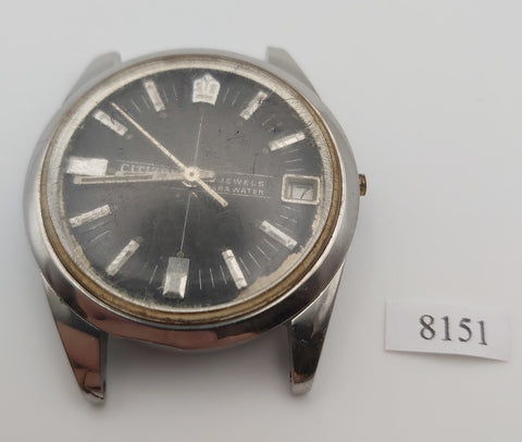 PROJECT TO FIX CITIZEN PARA WATER MANUAL ROUND THICK LUGS STEEL DATE WATCH 8151