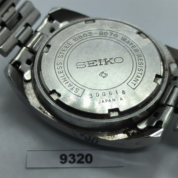 USED VINTAGE SEIKO 6602 8070 CASE BACK GLASS COVER 300618 WATCH KIT BVT09320