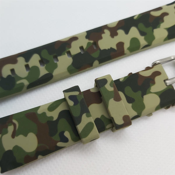 NEW FOR SEIKO RUBBER STRAP CAMOUFLAGE SOFT Z22 BAND 6309 6306 7548 7002 BVT04035