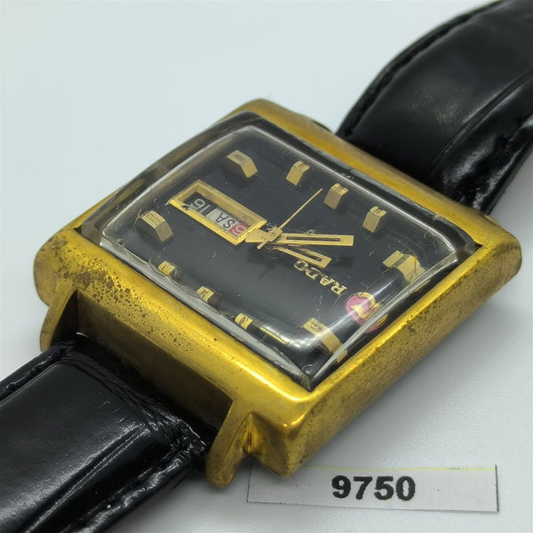 PROJECT TO FIX RADO MANHATTAN GOLD CUSHION LUGS DAY DATE  MENS WATCH 9750