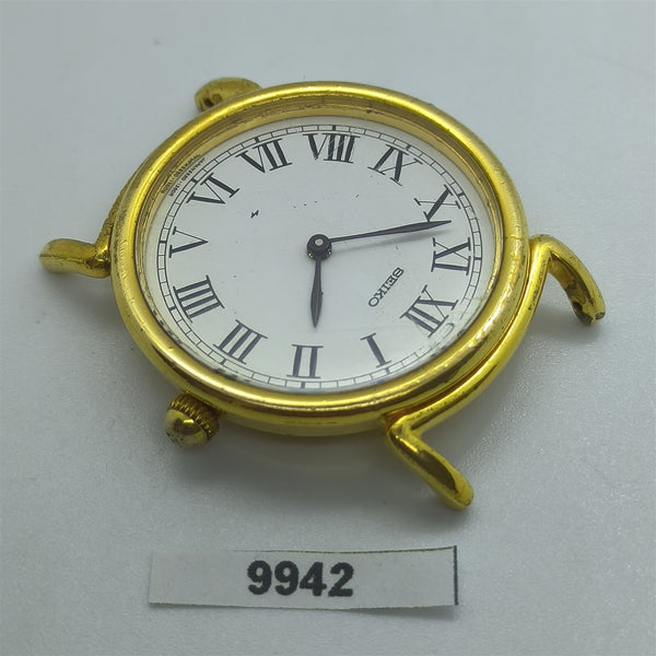 PROJECT TO FIX SEIKO 2220 0530 MANUAL WIND MIDSIZE GOLD PLATE ROMAN WATCH 9942