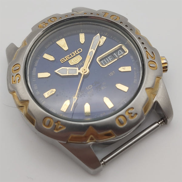 PROJECT TO FIX SEIKO SPORTS 7S36 0230 ROUND AUTO DAY DATE 160595 MENS WATCH