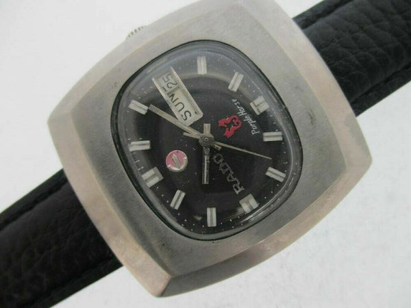 PROJECT FIX RADO PURPLE HORSE SS HOODED LUGS DAY DATE EU SHIP 726481 MENS WATCH 