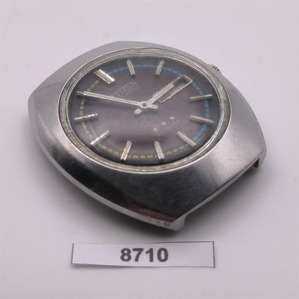 PROJECT FIX CITIZEN CUSHION 61-9094 SS CASE AUTO DAY DATE WATCH 8710
