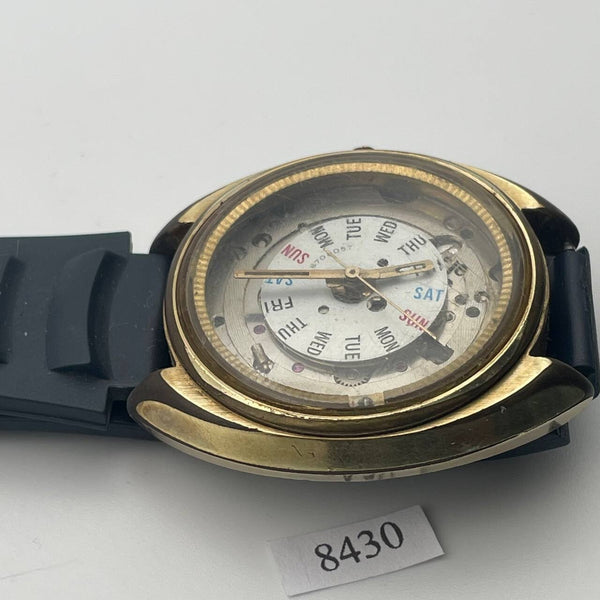 PROJECT FIX SEIKO BELLMATIC 4006 MENS GOLD AUTO DAY DATE 016403 WATCH EU SHIP