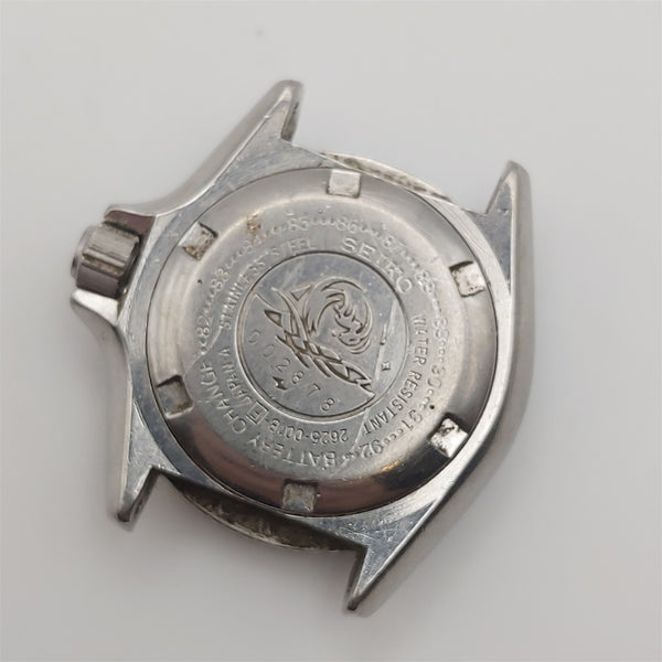 USED VINTAGE SEIKO 2625 001B LADIES WATCH DIVER CASE BACK COVER BEZEL KIT 6658