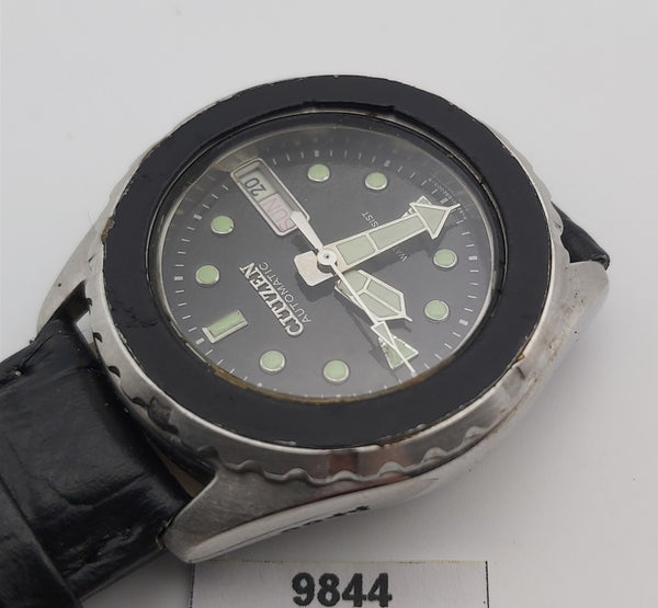 PROJECT FIX CITIZEN MIDSIZE DAY DATE AUTOMATIC DIVE WATCH 9844
