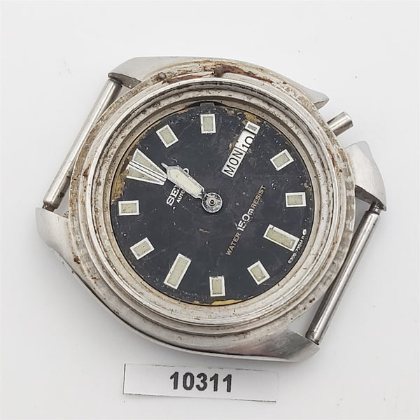 PROJECT TO FIX SEIKO 6309 7290 SS HEAD DAY DATE AUTO WATCH EU SHIP BVT010311