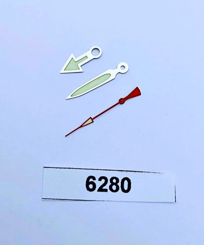  NEW FOR SEIKO DAGGER SS AND RED 7S26 NH35 C3 SUPERLUME WATCH HANDS BVT06280