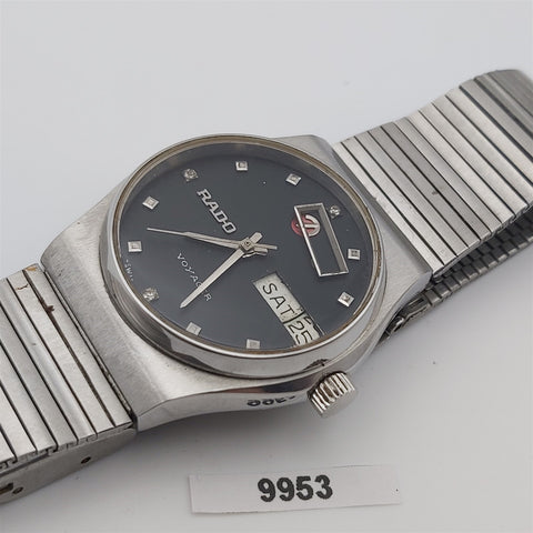 PROJECT TO FIX RADO VOYAGER SS HOODED LUGS DAY DATE EU SHIP UNISEX WATCH 9953