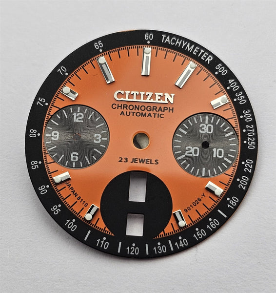 NEW CITIZEN BULLHEAD CHRONOGRAPH ORANGE DIAL HANDS KIT MENS WATCH BVT06647