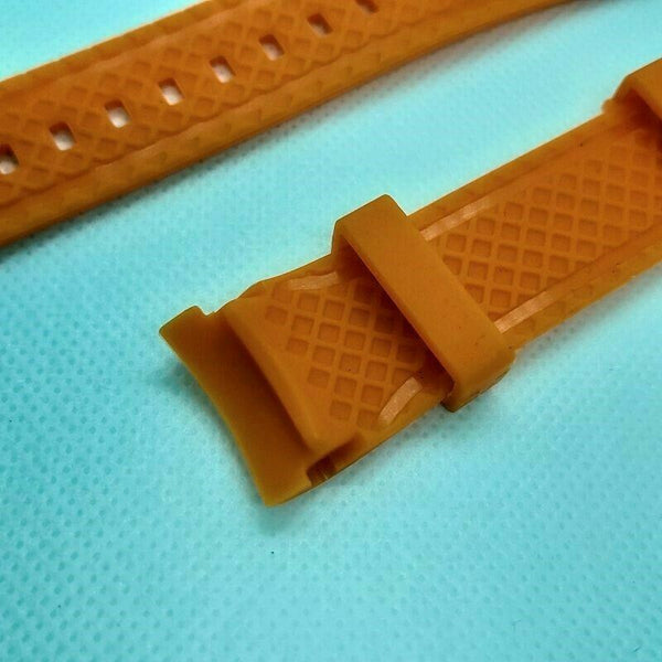 NEW FOR SEIKO ORANGE SKX007 6309 7290 7548 CURVED ENDS 22mm RUBBER BAND BVT04010