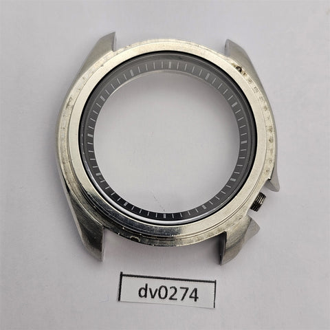 USED SEIKO 7002 7000 POLISHED MIDCASE, MINUTE TRACK, GLASS KIT MENS WATCH DV0274