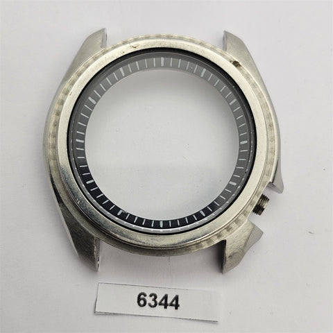 USED SEIKO 7002 7000 POLISHED MIDCASE, MINUTE TRACK GLASS KIT MENS WATCH BVT6344