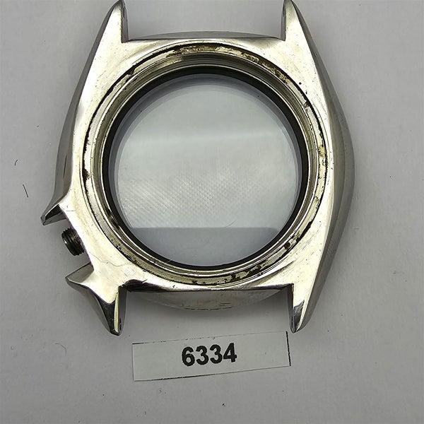 USED SEIKO 7002 7000 POLISHED MIDCASE, MINUTE TRACK GLASS KIT MENS WATCH BVT6334