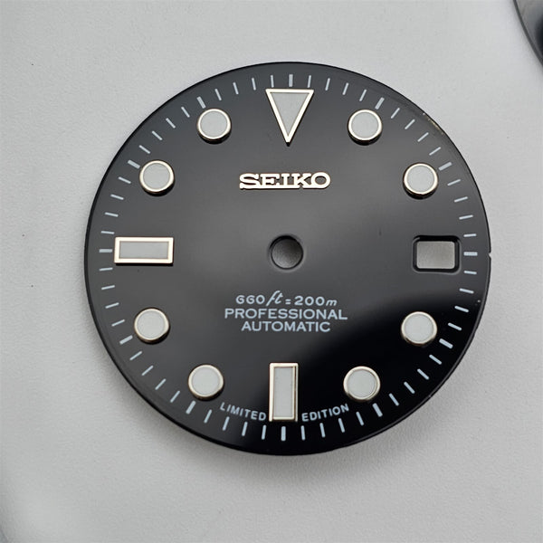 NEW AF SEIKO LEX SUBMARINE BLACK BLACK KIT CASE BEZEL GLASS CROWN STRAP DIAL