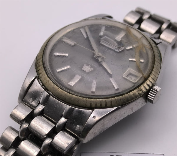 PROJECT TO FIX VINTAGE CITIZEN SUPERKING MENS SS DAY DATE WATCH EU SHIP BVT08762