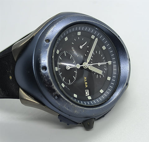 PROJECT TO FIX ALBA 7T92 0AZ0 TITANIUM MENS CHRONOGRAPH DATE WATCH EU SHIP 9475