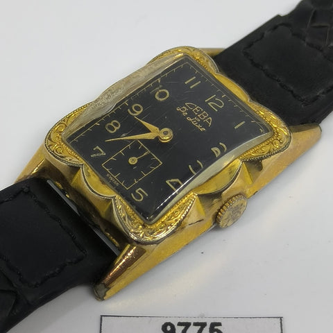 PROJECT TO FIX CEBA ARABIC DIAL GOLD PLATE MIDSIZE MANUAL WIND WATCH 9775