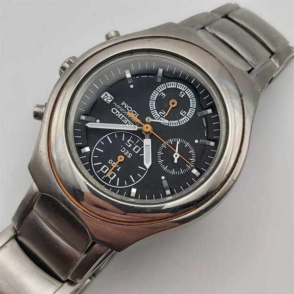 PROJECT TO FIX SEIKO 7T92 BLACK DIAL CHRONOGRAPH DATE EU SHIP MENS WATCH