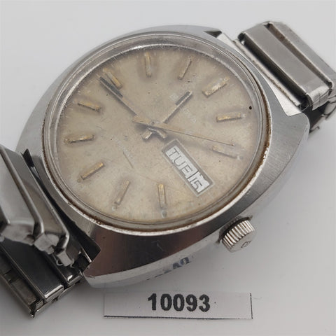 PROJECT TO FIX BULOVA STEEL MENS AUTOMATIC DAY DATE WATCH EU SHIP 10093
