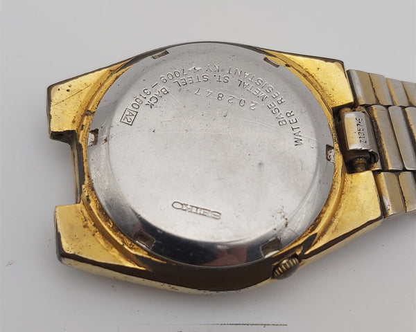 PROJECT TO FIX SEIKO 5 SPORTS 7009 3160 MENS GOLD AUTO DAY DATE WATCH 9966