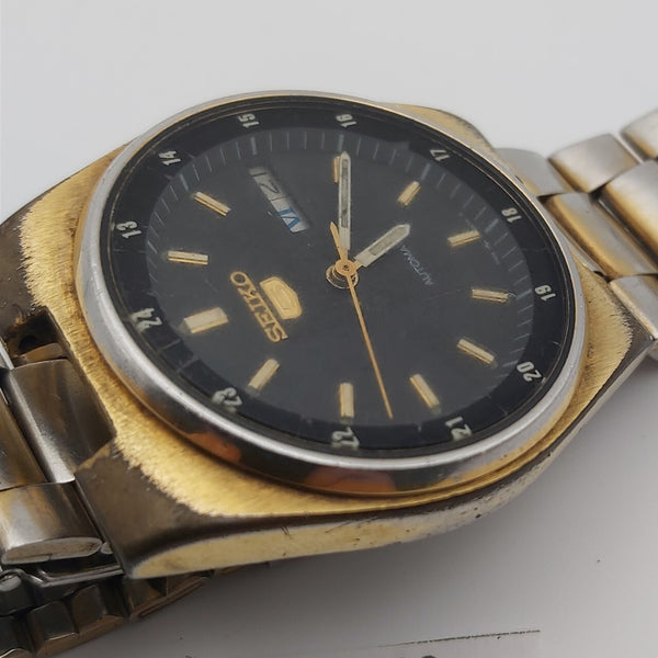 PROJECT TO FIX SEIKO 5 SPORTS 7009 3160 MENS GOLD AUTO DAY DATE WATCH 9966