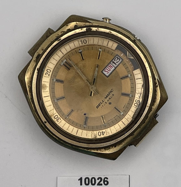 PROJECT FIX SEIKO BELLMATIC 4006 MENS GOLD AUTO DAY DATE WATCH EU SHIP 10026