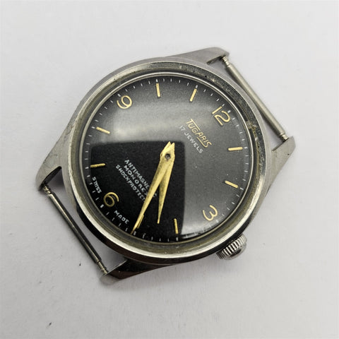 PROJECT TO FIX TUGARIS ARABIC DIAL MANUAL WIND ROUND EU SHIP MIDSIZE WATCH