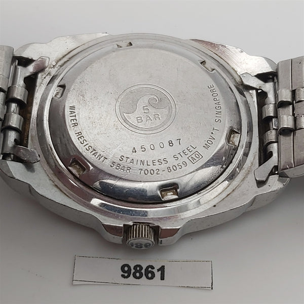 PROJECT TO FIX SEIKO SPORTS 7002 8059 MENS SS AUTO DAY DATE WATCH BVT09861