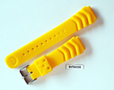 NEW FOR SEIKO RUBBER STRAP YELLOW PADI WAVE Z22 BAND 6309 7548 7002 BVT02192