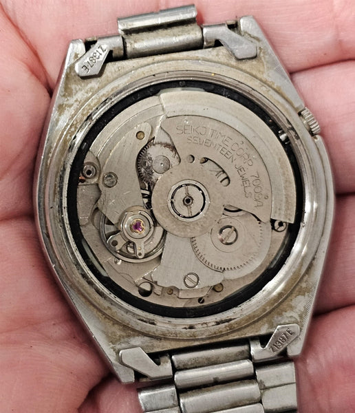 PROJECT TO FIX SEIKO 5 7009 876A MENS SS AUTO DAY DATE WATCH BVT09989