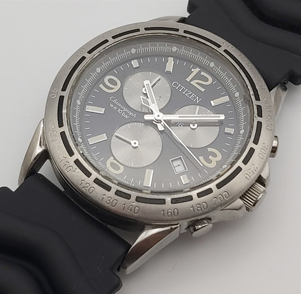 PROJECT TO FIX CITIZEN ARABIC DIAL QUARTZ SS CHRONOGRAPH MENS EU SHIP WATCH 