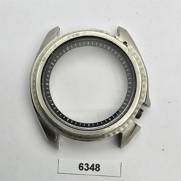 USED SEIKO 7002 7000 POLISHED MIDCASE, MINUTE TRACK GLASS KIT MENS WATCH BVT6348