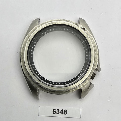 USED SEIKO 7002 7000 POLISHED MIDCASE, MINUTE TRACK GLASS KIT MENS WATCH BVT6348