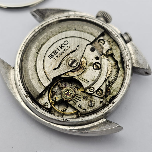 PROJECT FIX SEIKO BELLMATIC 4006 6040 MENS AUTO DAY DATE 027699 SS WATCH EU SHIP