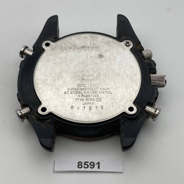 PROJECT TO FIX SEIKO 7T32 6H99 BLACK DIAL CHRONOGRAPH DATE BVT8591 EU SHIP WATCH