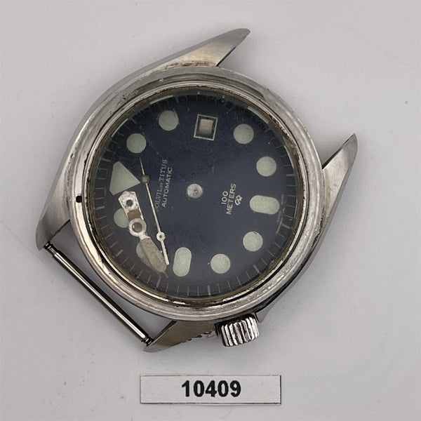 USED RARE VINTAGE SOLVIL TITUS DIVER DIAL MIDCASE CROWN COVER WATCH BVT010409