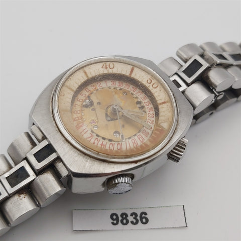 PROJECT TO FIX VINTAGE BULOVA 666ft DIVER CASE DATE AUTO LADIES WATCH 9836