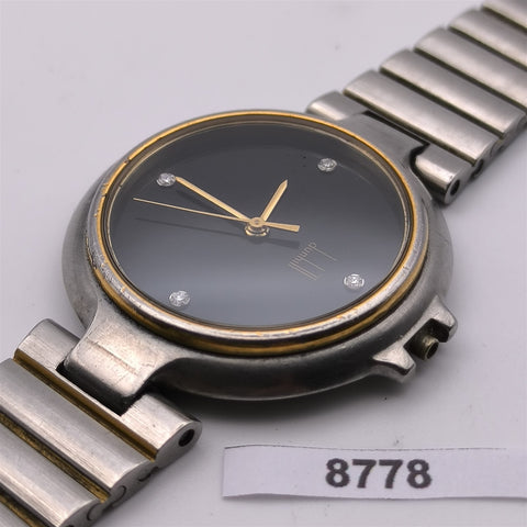 PROJECT TO FIX DUNHILL BLACK DIAL GOLD SS UNISEX DRESS 8778 WATCH EU SHIP