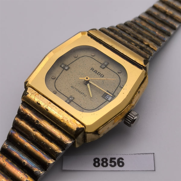 PROJECT TO FIX RADO GOLD PLATE AUTOMATIC DATE WATCH EU SHIP LADIES WATCH 8856