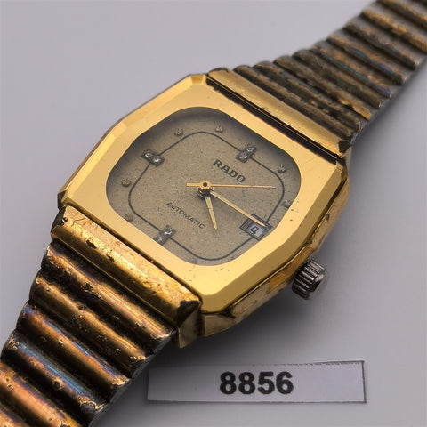 PROJECT TO FIX RADO GOLD PLATE AUTOMATIC DATE WATCH EU SHIP LADIES WATCH 8856
