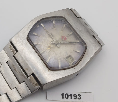 PROJECT TO FIX RADO GOLDEN SABRE FACETED CASE DATE AUTOMATIC MENS WATCH 10193