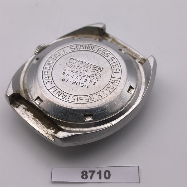 PROJECT FIX CITIZEN CUSHION 61-9094 SS CASE AUTO DAY DATE WATCH 8710