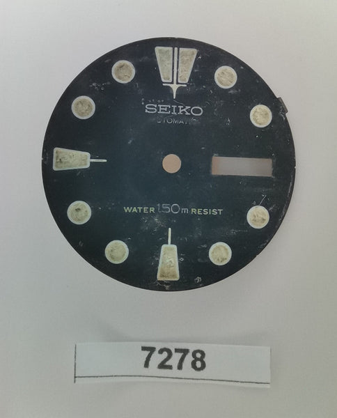 USED VINTAGE SEIKO DIAL NON BEVELED WINDOW 6309 7040 DIVE WATCH BVT07278