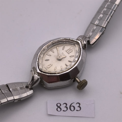 PROJECT TO FIX ART DECO ELGIN SS ARABIC LADIES MANUAL WIND WATCH 8363
