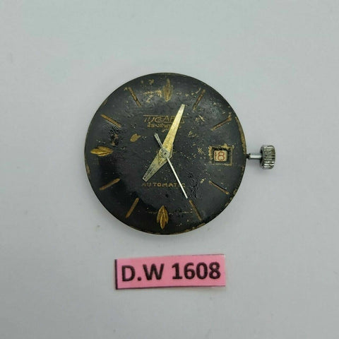 VINTAGE TUGARIS 25j AUTOMATIC MOVEMENT DIAL WATCH FOR FIX OR PARTS WATCH DW1608