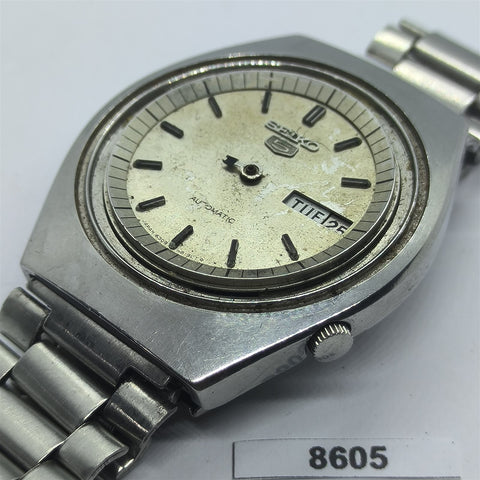 PROJECT TO FIX SEIKO 5 6309 8070 MENS SS AUTO DAY DATE WATCH 8605