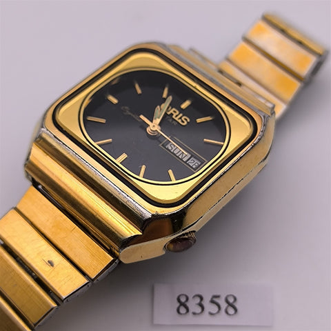 PROJECT TO FIX ORIS GOLD PLATE AUTOMATIC WIND LADIES DAY DATE WATCH BVT08358