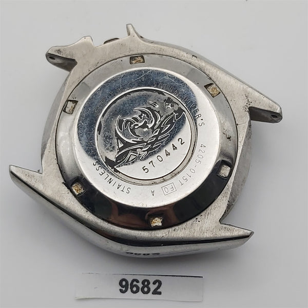 USED POLISHED SEIKO 4205 015T MIDSIZED WATCH DIVER CASE GLASS BACK COVER BVT9682